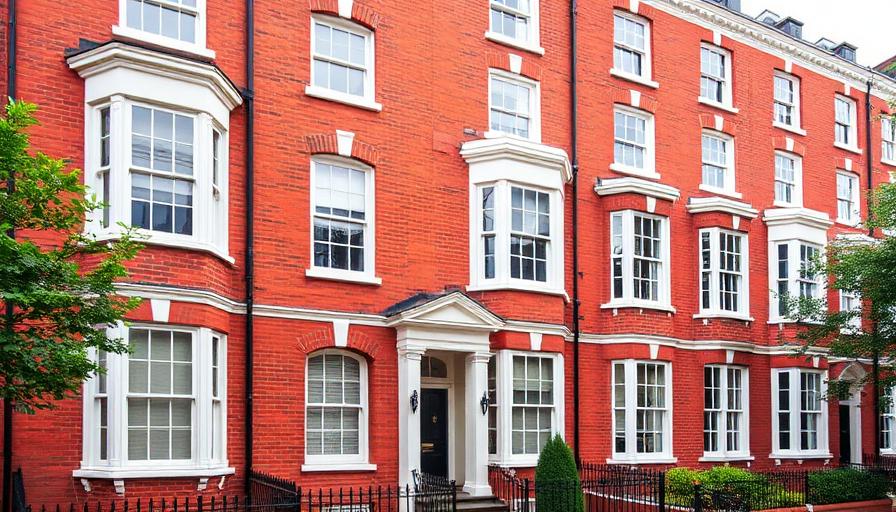 Georgian townhouse on Cheyne Walk with discreet secondary glazing overlooking the Thames