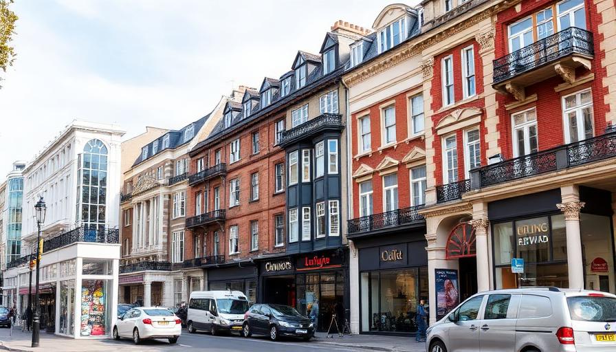 Stucco-fronted Victorian mansion in Kensington with heritage-approved secondary glazing